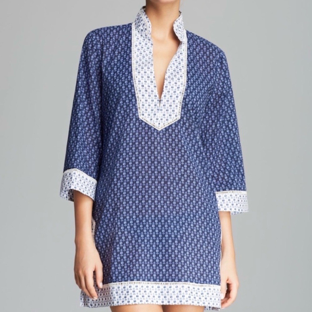 NWT Tory Burch Boria Navy Blue Tunic Women’s Size Small